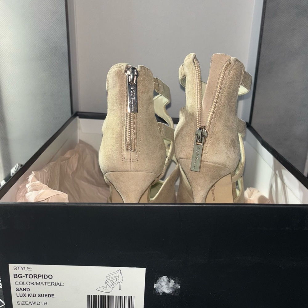 BCBGeneration Sand Suede Heels